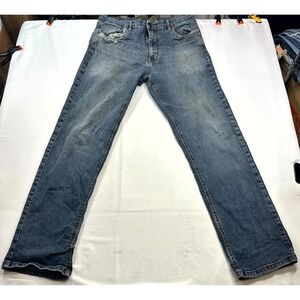 Urban Star Relaxed Straight Leg Jeans Men Size 36x32 Midnight Blue Stretch Denim